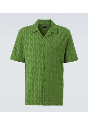 Frescobol Carioca Roberto cotton, silk, and linen terry shirt