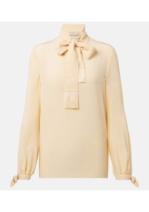Valentino Bow-detail silk crepe blouse