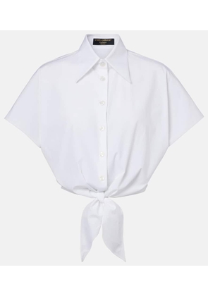 Dolce&Gabbana Cropped cotton-blend shirt