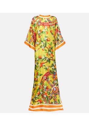Dolce&Gabbana Printed silk maxi dress