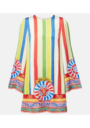Dolce&Gabbana Printed silk-blend minidress