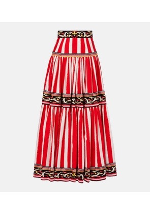 Dolce&Gabbana Taormina striped cotton maxi skirt