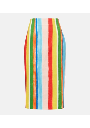 Dolce&Gabbana Striped cotton-blend pencil skirt