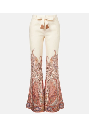 Zimmermann Paisley linen flared pants