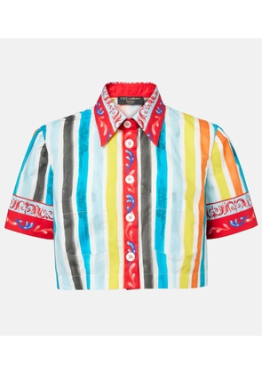 Dolce&Gabbana Striped cropped cotton top