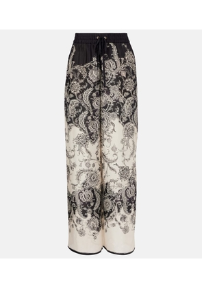 Zimmermann Rhiannon paisley silk wide-leg pants