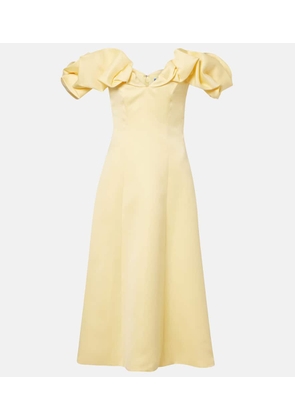 Leo Lin Annie ruffled off-shoulder midi dress