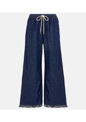 Zimmermann Rhiannon fringed denim wide-leg jeans
