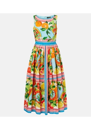 Dolce&Gabbana Taormina printed cotton midi dress