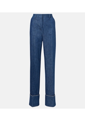 Valentino Chambray straight pants