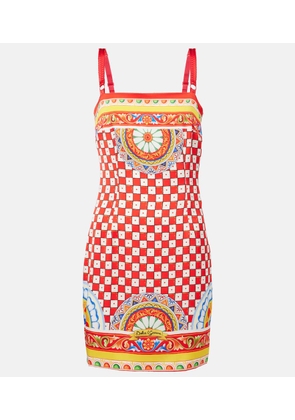Dolce&Gabbana Taormina printed silk-blend minidress