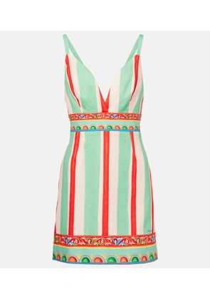 Dolce&Gabbana Taormina striped cotton-blend minidress