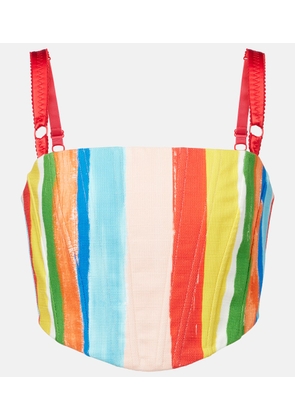 Dolce&Gabbana Striped cotton-blend tank top
