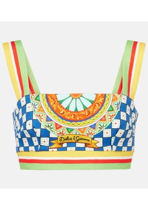 Dolce&Gabbana Cotton crop top