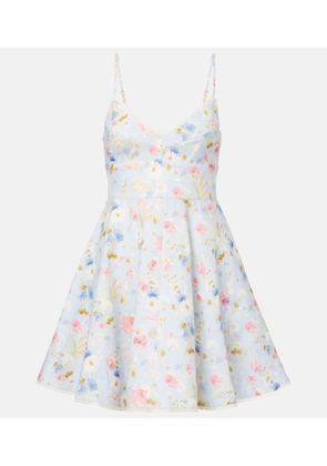 Zimmermann Lucky floral linen minidress