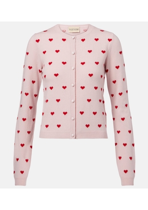 Valentino Jacquard virgin wool cardigan