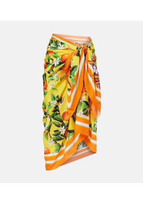 Dolce&Gabbana Printed cotton beach cover-up