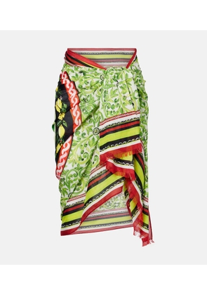 Dolce&Gabbana Printed cotton beach cover-up