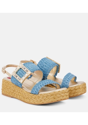 Roger Vivier Espa 60 raffia platform slingback sandals