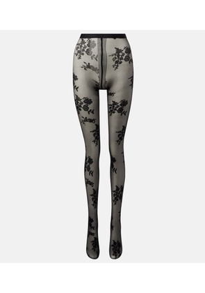 Valentino Floral lace tights