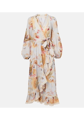 Zimmermann Ascension floral ruffled cotton midi dress