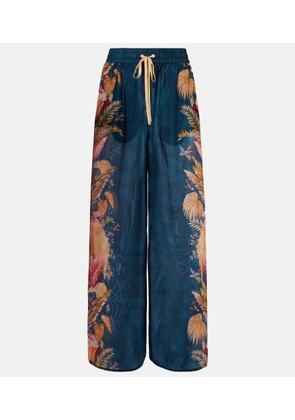 Zimmermann Ascension floral silk wide-leg pants