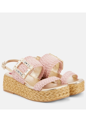 Roger Vivier Espa 60 raffia platform sandals