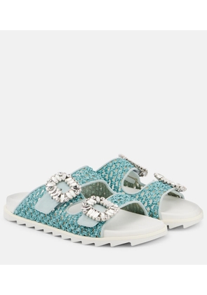 Roger Vivier Slidy Viv' crystal-embellished sandals