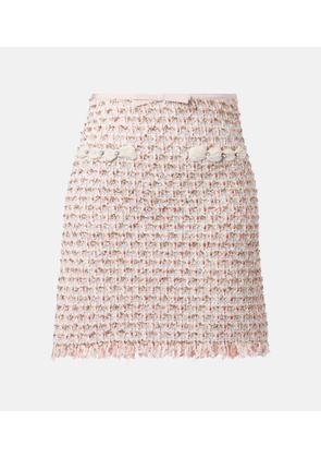 Valentino Embellished tweed miniskirt