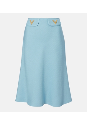 Valentino VLogo canvas midi skirt