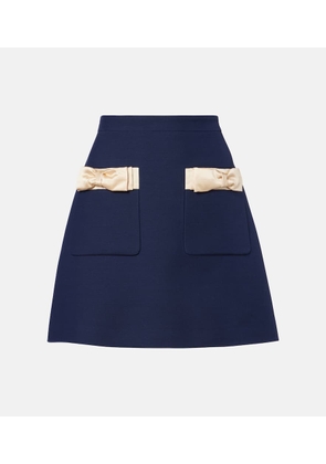 Valentino Crepe Couture bow-detail miniskirt