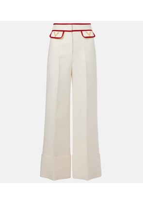 Valentino Crepe Couture wide-leg pants