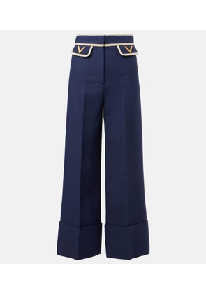 Valentino VGold Crepe Couture wide-leg pants