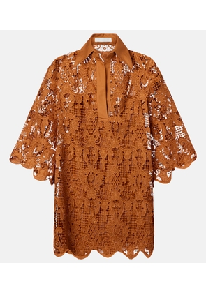 Zimmermann Coco scalloped lace top