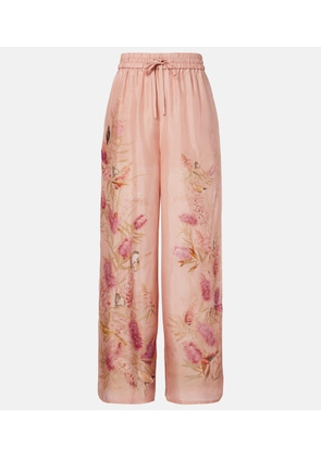 Zimmermann Cascadian floral silk wide-leg pants