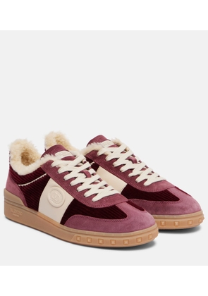 Valentino Garavani Upvillage suede and corduroy sneakers