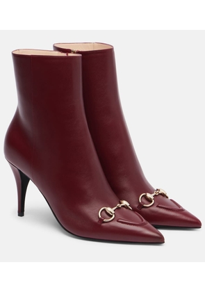 Gucci Horsebit 95 leather ankle boots