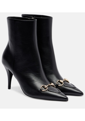 Gucci Horsebit leather ankle boots