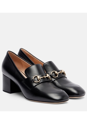 Gucci Lady Horsebit leather loafer pumps