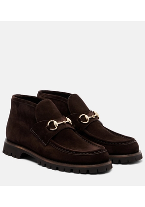 Gucci Horsebit suede ankle boots