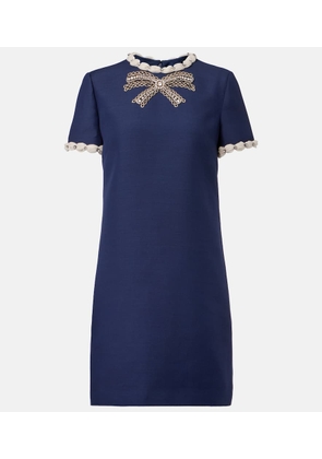 Valentino Crepe Couture embellished minidress