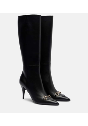 Gucci Erin leather knee-high boots