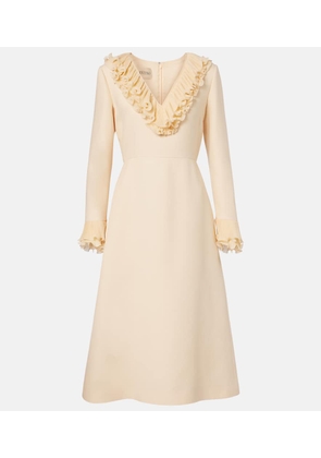 Valentino Crepe Couture ruffled midi dress