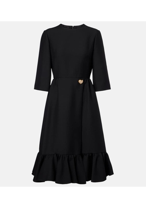 Valentino Crepe Couture ruffled midi dress