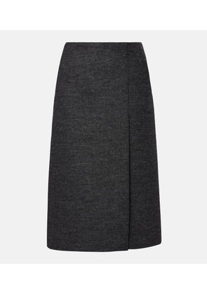 Prada Virgin wool midi skirt