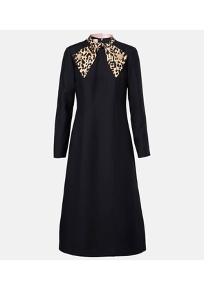 Valentino Crepe Couture bow-detail midi dress