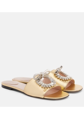 Valentino Garavani Adamantine embellished leather slides