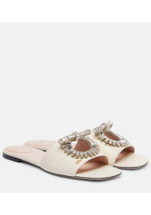 Valentino Garavani Adamantine embellished leather slides