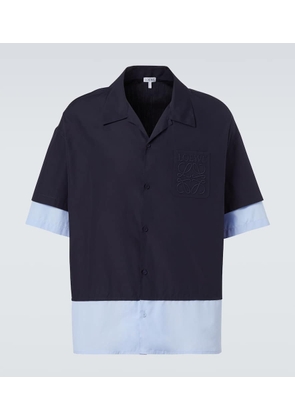 Loewe Anagram cotton poplin bowling shirt