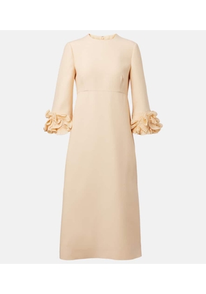 Valentino Ruffled Crepe Couture midi dress